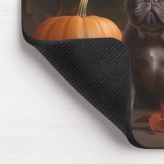 Franse buldog puppy herfst verrukking pompoen muismat (Hoek)