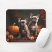 Franse buldog puppy herfst verrukking pompoen muismat (Met muis)