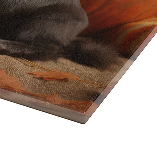 Franse buldog puppy herfst verrukking pompoen snijplank (Hoek)