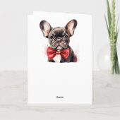 Franse buldog puppy hond verjaardag kaart (Achterkant)