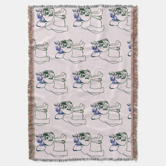 Franse buldog puppy, zoete gooi deken (Voorkant Verticaal)