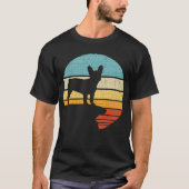 Franse buldog retro  hondenpuppy baasje lover t-shirt (Voorkant)