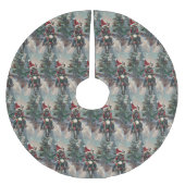 Franse buldog rijden motorfiets kerst kerstboom rok (Voorkant)