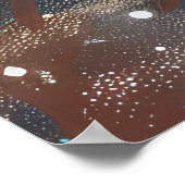 Franse buldog rijden motorfiets kerst poster (Hoek)