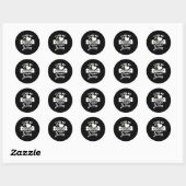 - Franse buldog Ronde Sticker (Vel)