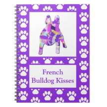 Franse buldog schattig huisdier silhouet Paarse PY