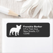 Franse buldog silhouet franse hond op maat etiket (Insitu)