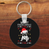Franse buldog sleutelhanger (Voorkant)