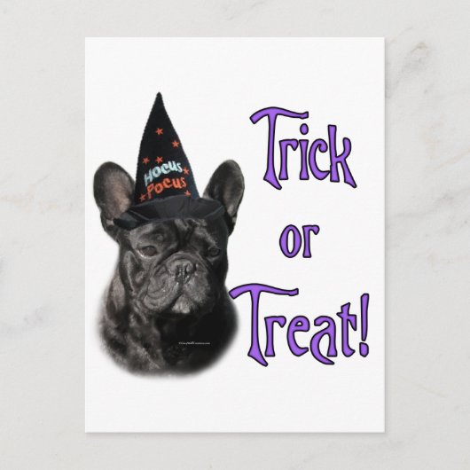 Franse buldog truc briefkaart (Voorkant)
