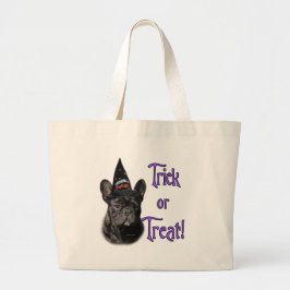 Franse buldog truc grote tote bag