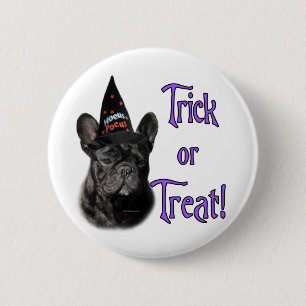 Franse buldog truc ronde button 5,7 cm