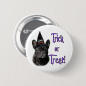 Franse buldog truc ronde button 5,7 cm (Voorkant /achterkant)