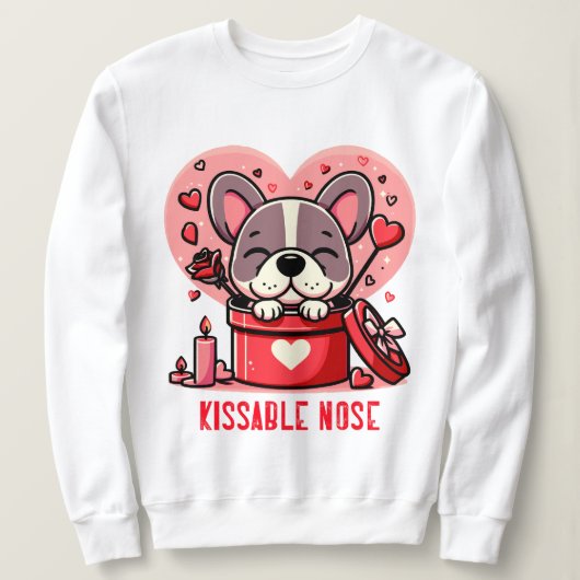 Franse buldog Valentijn kissable nose Trui (Design voorkant)