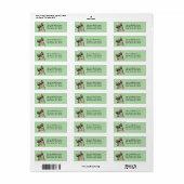 Franse buldog vrienden etiket (Full Sheet)