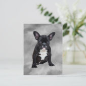Franse buldog zittende Waterverf olieverfschilderi Briefkaart (Staand voorkant)