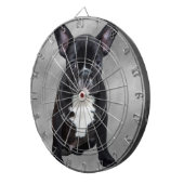 Franse buldog zittende Waterverf olieverfschilderi Dartbord (Voorkant Rechts)