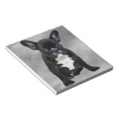 Franse buldog zittende Waterverf olieverfschilderi Notitieblok (Schuin)