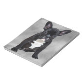 Franse buldog zittende Waterverf olieverfschilderi Notitieblok (Linkerzijde)