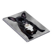 Franse buldog zittende Waterverf olieverfschilderi Notitieboek (Rechterzijde)