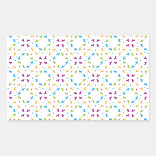 Franse Buldoggen patroon Primavera Rechthoekige Sticker