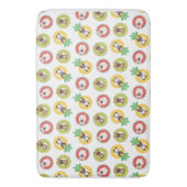 Franse bulgdogs in flessenpoelvloerpatroon badmat (Voorkant Verticaal)