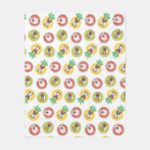 Franse bulgdogs in flessenpoelvloerpatroon fleece deken (Voorkant)