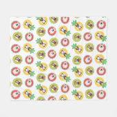 Franse bulgdogs in flessenpoelvloerpatroon fleece deken (Voorkant (Horizontaal))