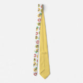 Franse bulgdogs in flessenpoelvloerpatroon stropdas (Achterkant)
