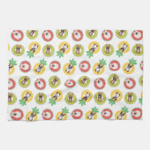 Franse bulgdogs in flessenpoelvloerpatroon theedoek (Horizontaal)