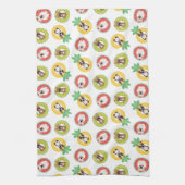 Franse bulgdogs in flessenpoelvloerpatroon theedoek (Verticaal)