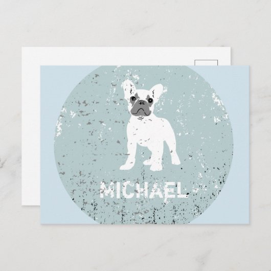 Franse Bull Dog Briefkaart (Voorkant / Achterkant)