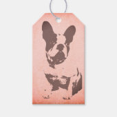 FRANSE BULL DOG CADEAU LABEL IN ROZE CADEAULABEL (Voorkant)