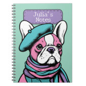 Franse Bull Dog Frenchie Artsy Pop Art Notitieboek (Voorkant)