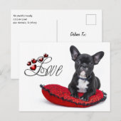 Franse Bull Dog - Frenchie - Love Briefkaart (Voorkant / Achterkant)