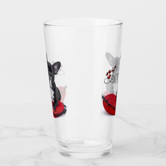 Franse Bull Dog - Frenchie - Love Glas (Links)