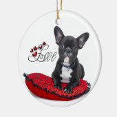Franse Bull Dog - Frenchie - Love Keramisch Ornament (Links)