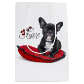 Franse Bull Dog - Frenchie - Love Medium Cadeauzakje (Voorkant)
