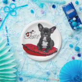 Franse Bull Dog - Frenchie - Love Papieren Bordje (Feest)