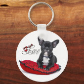 Franse Bull Dog - Frenchie - Love Sleutelhanger (Voorkant)