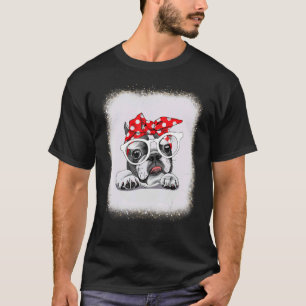 Franse Bull dog Love Pap Mam Boy Girl Leopard Bl T-shirt