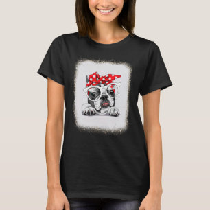 Franse Bull Dog Love Pap Mam Boy Girl Leopard Bl T-shirt