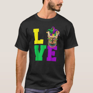 Franse Bull Dog Mardi Gras Masker T-shirt