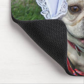 Franse Bull Dog met Pet van kant Muismat (Hoek)