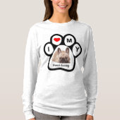Franse Bull dog paw T-Shirt (Voorkant)