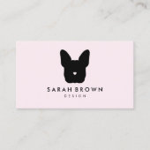 Franse Bull Dog puppy face frenchies soft roze Visitekaartje (Voorkant)