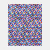 Franse bull Dog Puppy with Flowers, Fleece Deken (Voorkant)