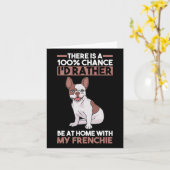 Franse Bulldog 1 Kaart (Gele Bloem)