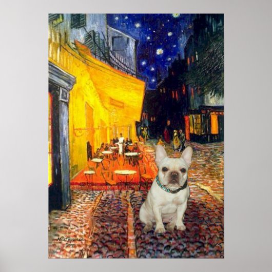 Franse Bulldog 1 - Terrace Cafe Poster (Voorkant)