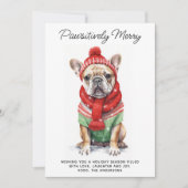 Franse Bulldog 2025 Kalender Hondenliefhebber Kers Feestdagenkaart (Voorkant)