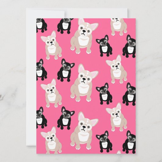 Franse Bulldog 25th Birthday Party Funny Kaart (Achterkant)